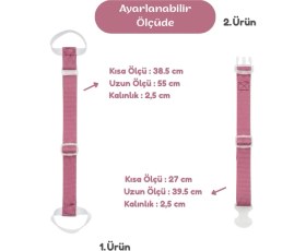 Resim Temel Valiz Üstü Çanta Sabitleme Kemeri ve Çanta Asma Askısı Seti Gül Kurusu Renk 