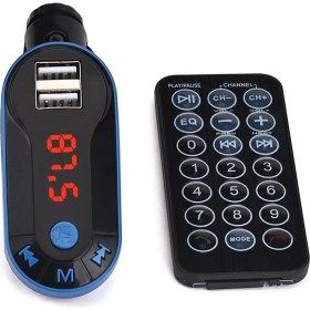 Resim Hello HL-19683 FM Modulatör Çift USB/SD/MP3 12-24 Volt Bluetooth Hafızasız Fm Transmitter 