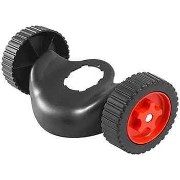 Maiyame Evrensel Plastik Çıkarılabilir 30 Cm Tekerlek - Bahçe Çim Biçme Makinesi Desteği Siyah-kırmızı