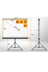 Resim LiteOut 120x90cm Taşınabilir Tripod Ayaklı Projeksiyon Perdesi 