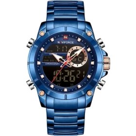Resim Hanyang Bule Relogio Masculino Navıforce Üst Marka Erkek Saatler Moda Lüks Kuvars Izle Erkek Askeri Chronograph Spor Kol Saati Saat (Yurt Dışından) 