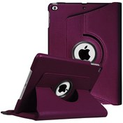 Resim Apple Ipad 9.7 2018 (a1893-a1954) Kılıf 360 Dönerli Stand Deri Mor Microsonic