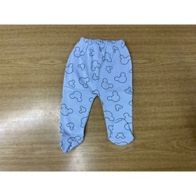 Resim zerotenbaby Unisex Bebek Mavi Desenli Patikli Tek Alt 