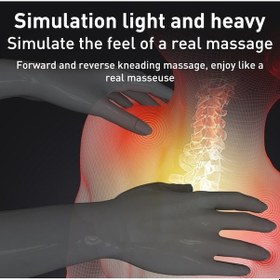 Resim Sones Çok Fonksiyonlu Sıcak Kompres Boyun Masajı Araba Servikal Omurga Masaj Yastığı Kırmızı Yükseltme 