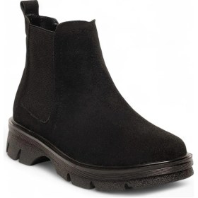 Resim Celira Siyah Lastikli Süet Kadın Bot & Bootie Nsb945 Siyah 