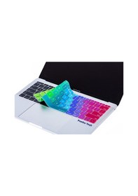 Resim Apple Uyumlu MacBook Pro Klavye Koruyucu Us-abd İngilizce 12inç A1534 - 13inç A1708 İle Dazzle Pembe Yeşil 