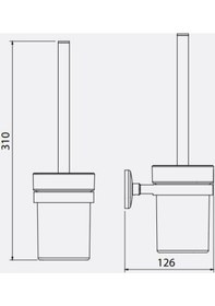 Resim Serel Banyo Bianca Tuvalet - Klozet Fırçalığı Cam 140102012 E.C.A 