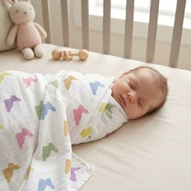 Resim Müslin Bebek Örtüsü - Rainbow Lapin - 70x70 cm 