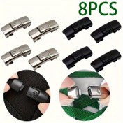 Resim 8 adet Şık Metal Hızlı Kapatma Bağsız Ayakkabı Bağcığı Tokaları - Rahat Giyim için Ayarlanabilir Uyumlu Basınç Tokaları - Kadınlar ve Erkekler için Kolay Ayakkabı Bağcığı Klipsleri, Moda Ayakkabı Bağcığı Aksesuarları|Ayarlanabilir Uyum Tokaları|Dayanıklı Metal Tokalar 