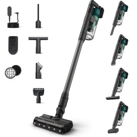 Resim Philips Dikey Şarjlı Süpürge XC6456/10 499-250 Watt Güç Değeri ve Fırça Başlık Tipi ile Etkili Temizlik Kahve Makinesi Hediye HDA150/61 