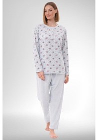 Resim Mecit Pijama Mecit 6314 Mavi Kadın Büyük Beden Pijama Takımı Mavi 