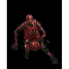 Resim Micheal Jordn 23 Silhouette Büyük Sırt Patch Yama 