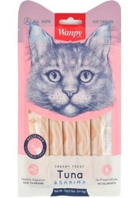 Resim Wanpy Ton Balıklı ve Karidesli Sıvı Kedi Ödülü 5x14gr 