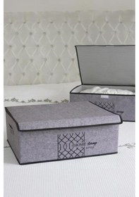 Resim Digithome Keçe Kapaklı Çok Amaçlı Düzenleyici Kutu Baza Hurcu Organizer Gri - 105796 C1-1-152 Gri 