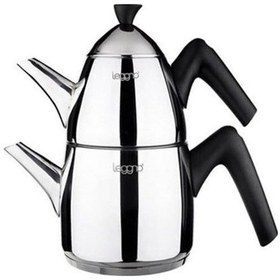 Resim Leggno Joy Çaydanlık Setı 1lt 2lt Soft Touch Siyah Sap 