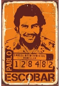 Resim Pablo Escobar Retro Vintage Ahşap Poster 
