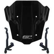Resim Gp Kompozit Honda Cb650r E-clutch 2025 Uyumlu Kısa Ön Cam Siyah 27cm 
