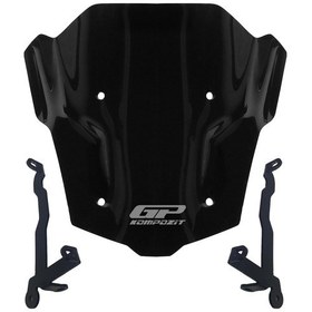 Resim Gp Kompozit Honda Cb650r E-clutch 2025 Uyumlu Kısa Ön Cam Siyah 27cm 