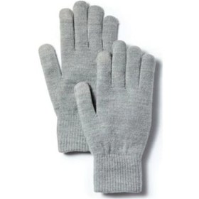 Resim Eleven Markets Erkek Eldiven Kışlık Örgü Gri Eldiven Gri 