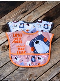 Resim Bear's Desenli 2'li Kombin Kolsuz Mama Önlüğü Çok Renkli 