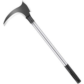 Resim Singree Yüksek Dayanımlı Manganez Çelik Çift Ağızlı Bahçe Tırpanı - Uzun Saplı Ağaç Kesme Ve Çim Biçme Aleti 