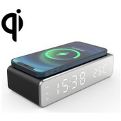 Resim Sunskyy W258 Saat Sıcaklık Göstergeli Masaüstü Telefon Kulaklık Kablosuz Şarj 5w Siyah 