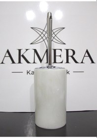 Resim Beyaz Mermer Gümüş Mercan Detaylı 7 Parça Banyo Seti Beyaz 