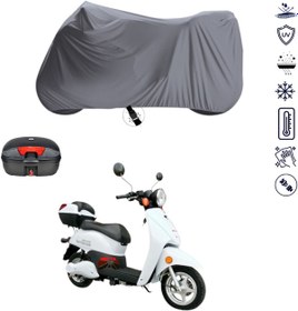 Resim Motoran Sprint 125 Arka Çanta Uyumlu Motosiklet Branda Su Geçirmez Motor Branda 