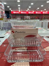 Resim Paşabahçe Frezya 530323 Servis Tabağı 3 Lü şeffaf 