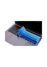 Resim Apple Uyumlu MacBook Pro Klavye Koruyucu Touchbarlı Uk-eu İngilizce Ombre A1706 A1989 A2159 A1707 A1990 Lacivert Mavi 