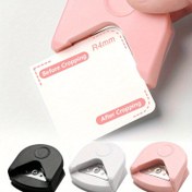 Resim 1 adet Paslanmaz Çelik R4 Köşe Yuvarlatıcı Delici - Pembe, Siyah, Beyaz Renklerde Taşınabilir Kağıt Kesici, DIY El İşleri, Scrapbooking ve Fotoğraf Kesimi için 