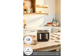 Resim Aromalı Türk Kahve Makinesi, 10 Fincan Kapasiteli, Krem Renkli, Ikili Set 