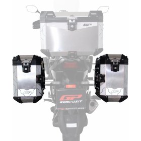 Resim Gp Kompozit Universal 40 Lt x 2 Alüminyum Motosiklet Yan Çanta Seti Gri 