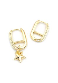 Resim Halka Yıldız Küpe - Altın Diğer 