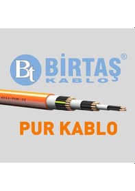 Resim Birtaş Ef6512-pur-5x2.5 ,kesit 2.5mm² 5-damar/çok Telli Ağırşart Hareketli Pur Kablo 