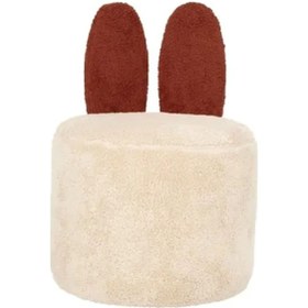 Resim Bani Tavşan Kulaklı Puf Bej Tarçın 