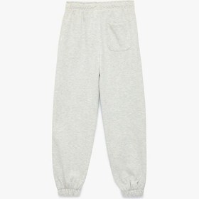 Resim Koton Çocuk Baskı Detaylı Beli Lastikli Pamuklu Oversize Jogger Eşofman Altı Gri 