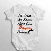 Resim Limon Ne Gam Ne Keder Nasıl Olsa Dayım Halleder Yazılı Baskılı Bebek Zıbını 