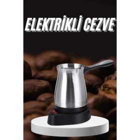 Resim Pileli Store Paslanmaz Çelik Türk Kahvesi Makinesi 6 Fincan Kpasiteli Elektrikli Cezve 