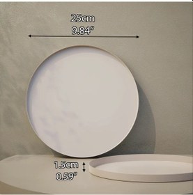 Resim Willowhaven Krem Bej 25x25 Cm Şık Metal Tepsi Çok Amaçlı Ev Organizasyon 