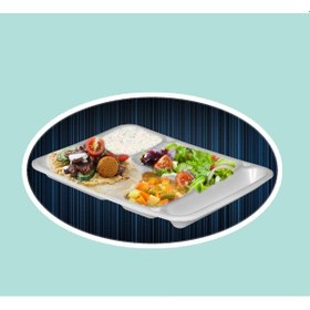 Resim Beş Gözlü Köpük Tabak 5 Gözlü Köpük Tabldot 100 Adet Beyaz 