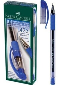 Resim Faber Castell 1425 Tükenmez Kalem 0.7 MM İğne Uçlu Mavi 10'lu 