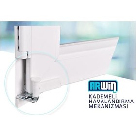 Resim Arwin Sağ Açılım Pencere Kademeli Havalandırma Mekanizması 