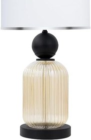 Resim MİNİMAL E-TİCARET & BİLGİ TEKNOLOJİLERİ Lotus Gold Contrast Cam Abajur 