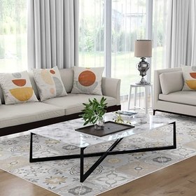 Resim Monnhein Yıkanabilir Halı ve Yolluk - Kaymaz Tabanlı Salon Halısı, Mutfak Halısı, Modern Dijital Baskı Tasarım (0371) 