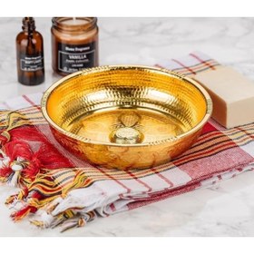 Resim KT HOME Hamam Tası Osmanlı Motifli Banyo Tası Ağır Ve Kalın Malzeme 