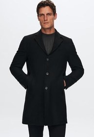 Resim Ds Damat Regular Fit Bej Hakim Yaka Kaşe Kaban 