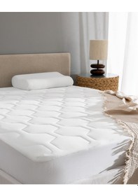 Resim Madame Coco Antony Cool King Size Plus Fitted Yatak Alezi - Beyaz Beyaz 