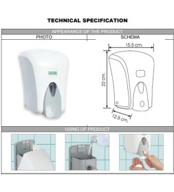 Resim Vialli F6C Hazneli Köpük Dispenseri 1000 ml Krom 
