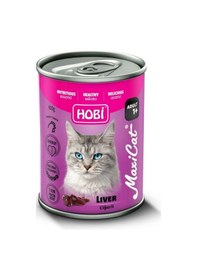Resim Hobi Maxicat Ciğerli Yetişkin Kedi Konservesi 400 Gr X 12 Adet 